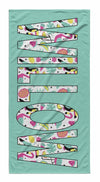 SOLID BOLD PATTERN NAME PERSONALIZED TOWEL - SUMMER FUN