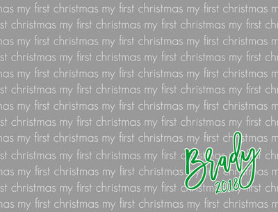 MY FIRST CHRISTMAS PERSONALIZED BABY BLANKET - LIGHT REPEAT