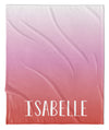 OMBRE PINK MODERN PERSONALIZED NAME BLANKET