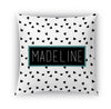 BLACK AND WHITE HEARTS THROW PILLOW (COVER ONLY)