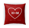 COUPLES HEART PERSONALIZED THROW PILLOW (COVER ONLY)