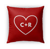COUPLES HEART PERSONALIZED THROW PILLOW (COVER ONLY)