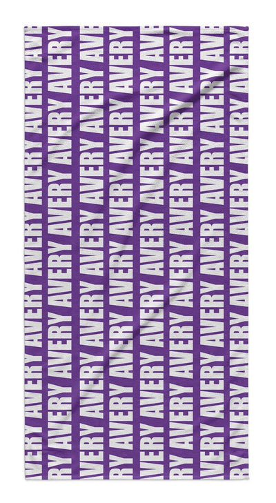 PERSONALIZED REPEAT BEACH TOWEL - BOLD