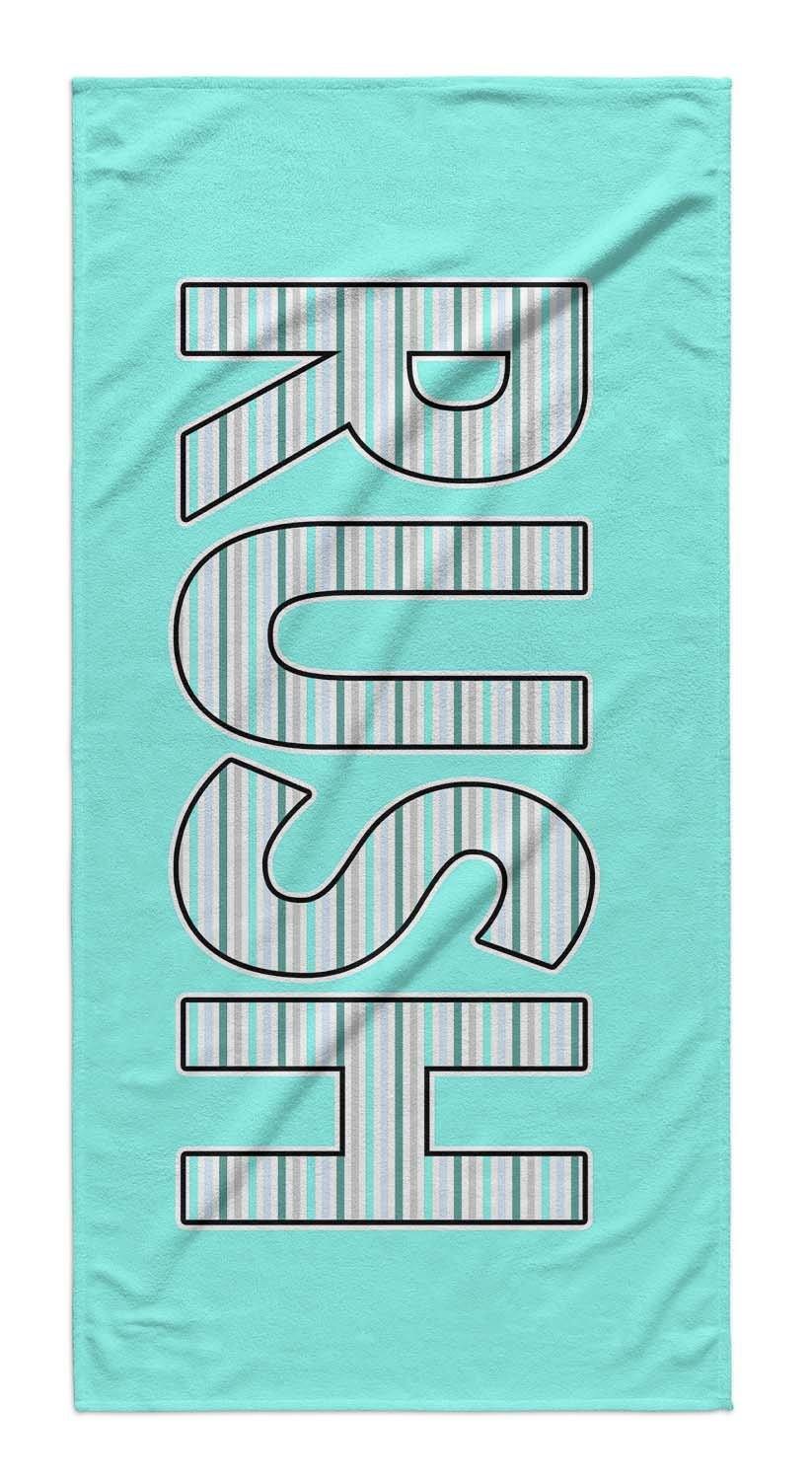 STRIPED LETTERS PERSONALIZED PREMIUM TOWEL - Highway 3