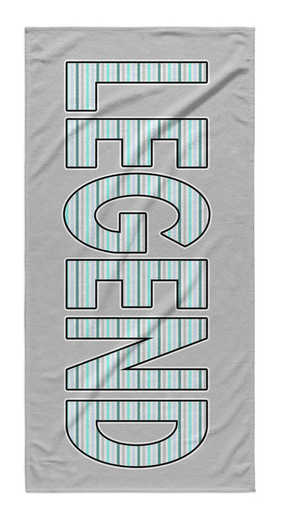 STRIPED LETTERS PERSONALIZED TOWEL