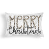 MERRY CHRISTMAS - LEOPARD - THROW PILLOW WITH INSERT