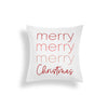 MERRY MERRY CHRISTMAS-RED- THROW PILLOW (COVER ONLY)
