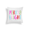 MERRY AND BRIGHT THROW PILLOW (COVER ONLY)