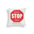 SANTA STOP SIGN FAMILY PERSONALIZED THROW PILLOW (COVER ONLY)