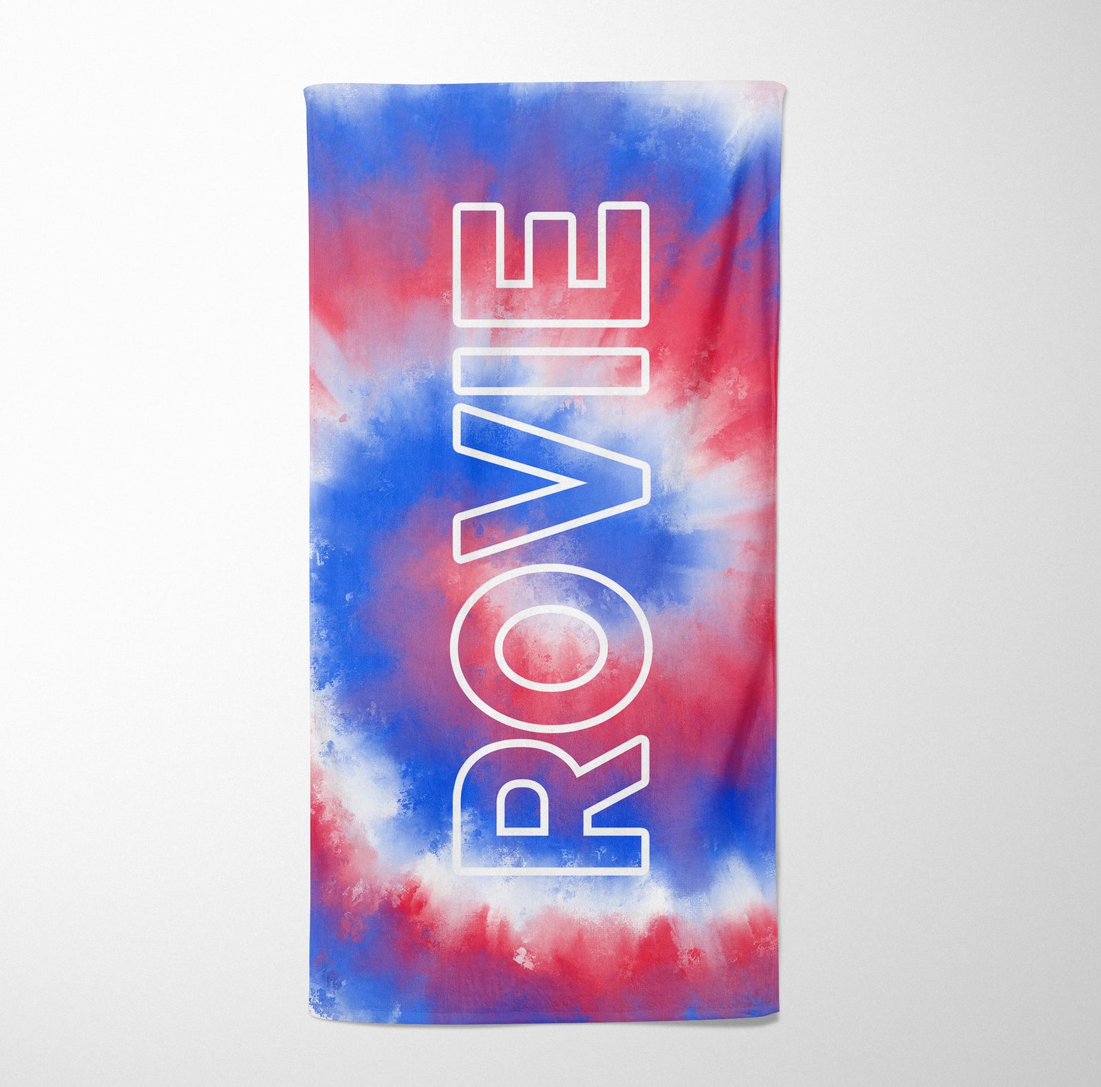 PERSONALIZED TIE DYE PATRIOTIC TOWEL