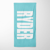 PERSONALIZED SOLID BOLD BEACH TOWEL - TROPICAL