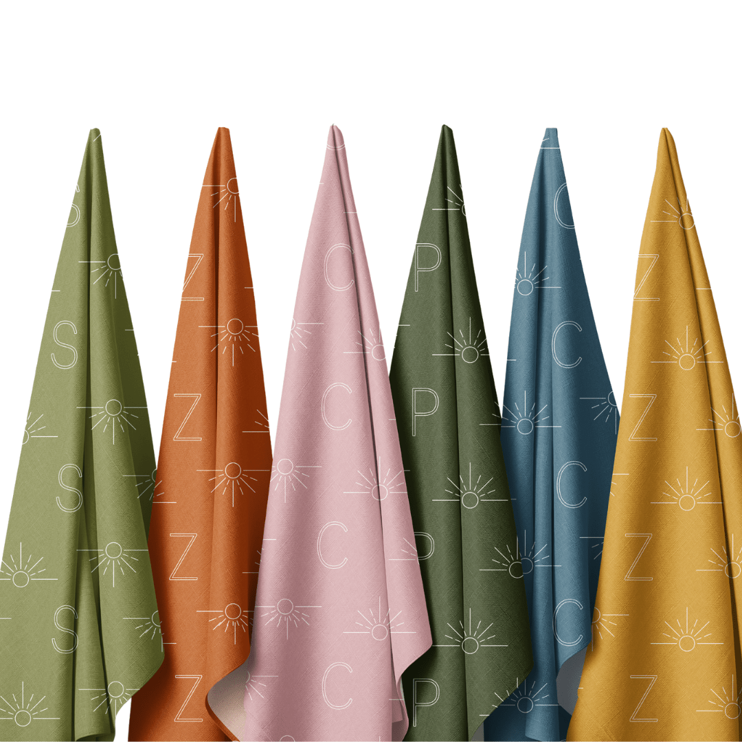 H3xHB Sunrise Sunset Monogram Swaddle Blanket