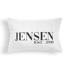 LAST NAME LUMBAR THROW PILLOW