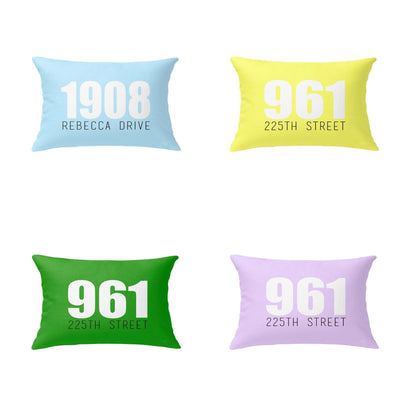 OUTDOOR ADDRESS LUMBAR PILLOW (SPRING COLLECTION)