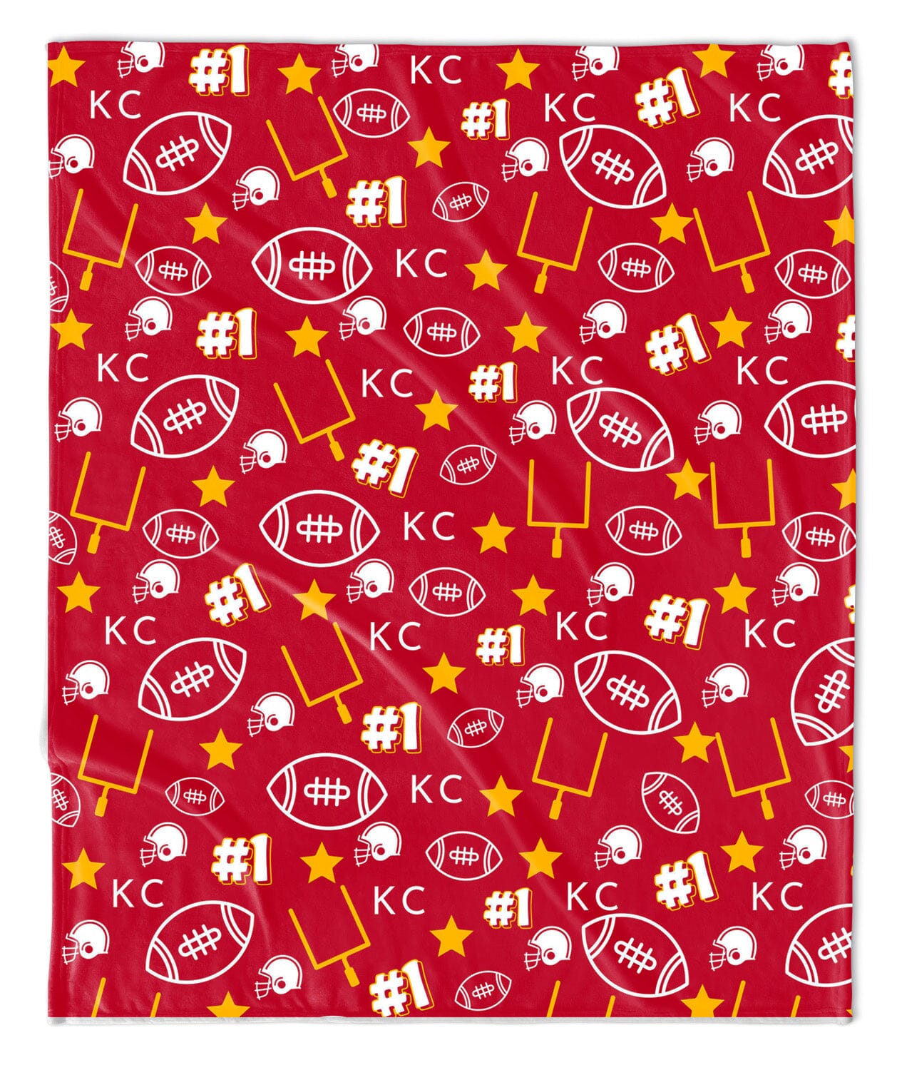 Kansas City Touchdown Football Blanket