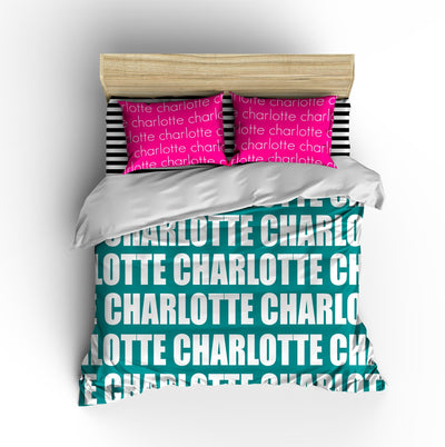 PERSONALIZED NAME DUVET COVER - BOLD (MULTIPLE COLOR OPTIONS)