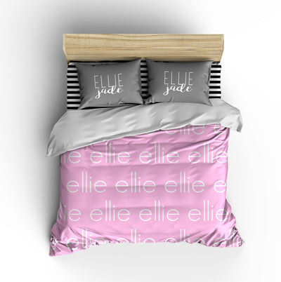 PERSONALIZED NAME DUVET COVER - LIGHT (MULTIPLE COLOR OPTIONS)