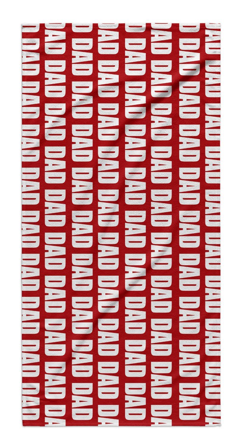FATHER'S DAY PERSONALIZED REPEAT BEACH TOWEL - BOLD