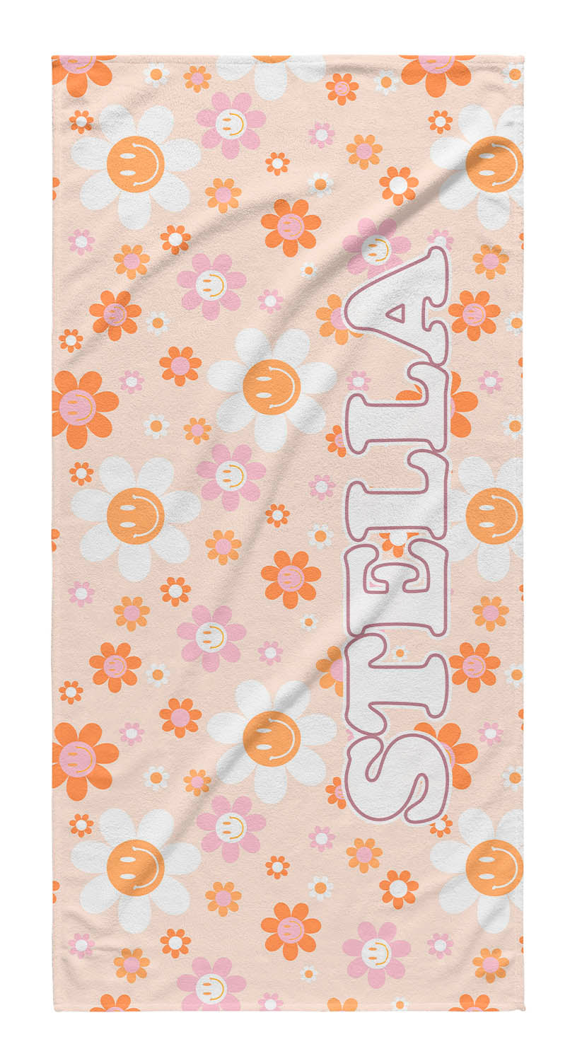 HAPPY DAISY PERSONALIZED TOWEL