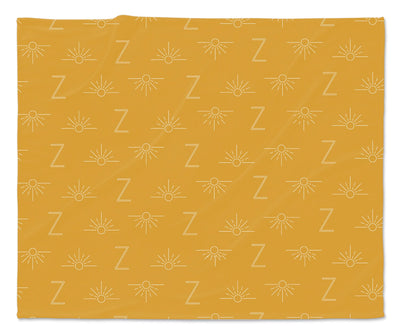 H3xHB Sunrise Sunset Monogram Swaddle Blanket
