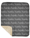 Sherpa Back Personalized Name Blanket - LIGHT (ALL COLOR OPTIONS)