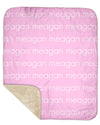 Sherpa Back Personalized Name Blanket - LIGHT (ALL COLOR OPTIONS)