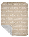 Sherpa Back Personalized Name Blanket - LIGHT (ALL COLOR OPTIONS)
