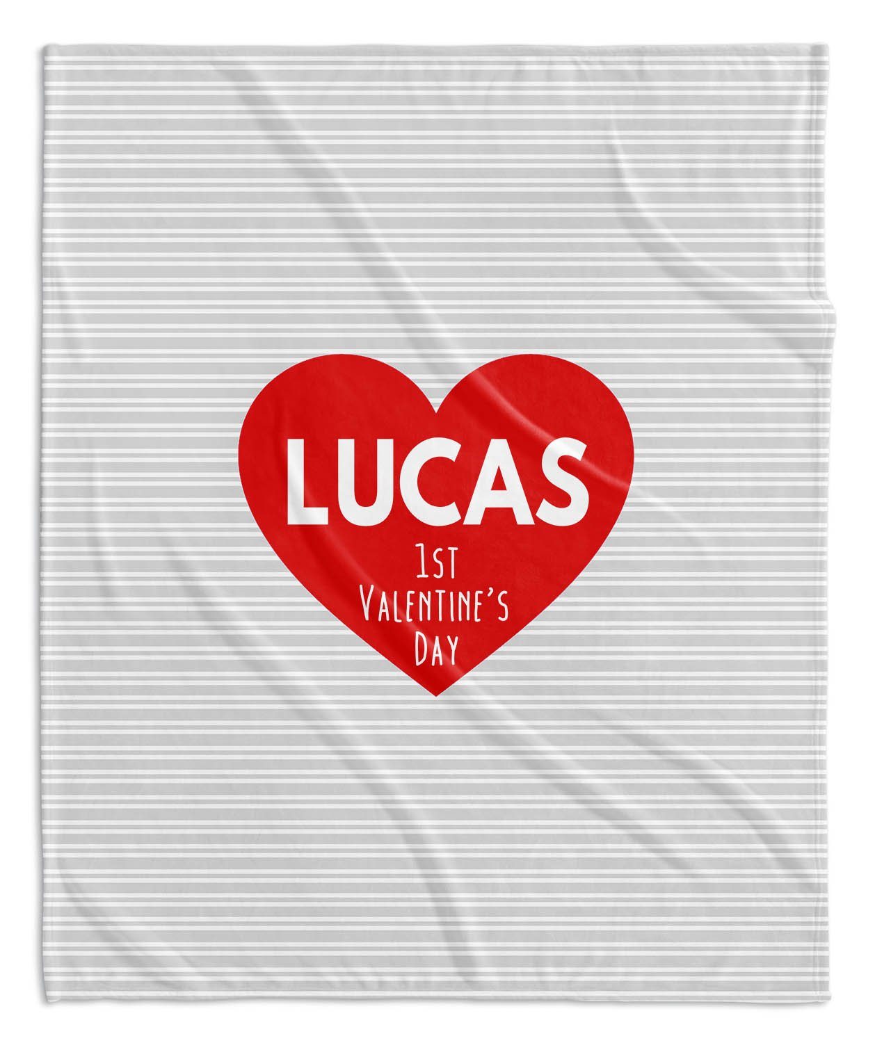 STRIPED MY FIRST VALENTINE'S DAY BLANKET