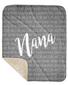 SHERPA BACK MOM + KIDS PERSONALIZED THROW BLANKET