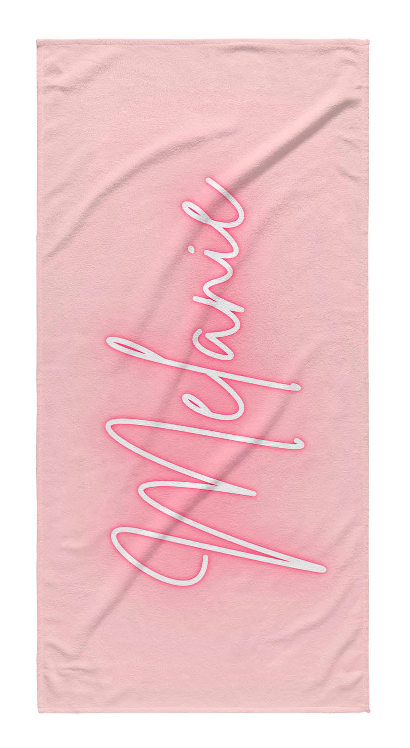 NEON SIGN PERSONALIZED TOWEL