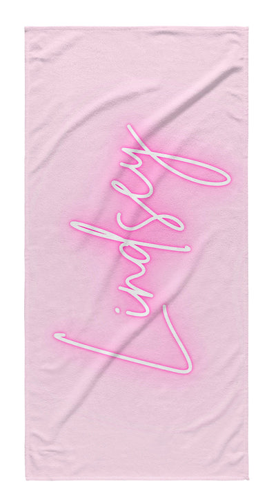 NEON SIGN PERSONALIZED TOWEL
