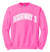 Highway 3 Graphic Crewneck Sweatshirt - Neon Pink