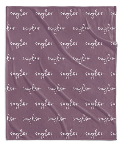 Personalized Name Blanket - Script (JEWEL TONE COLOR OPTIONS)