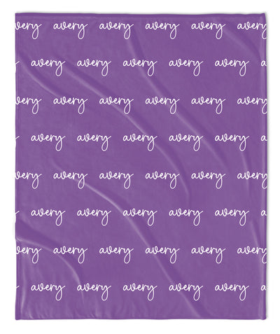 Personalized Name Blanket - Script (ALL COLOR OPTIONS)