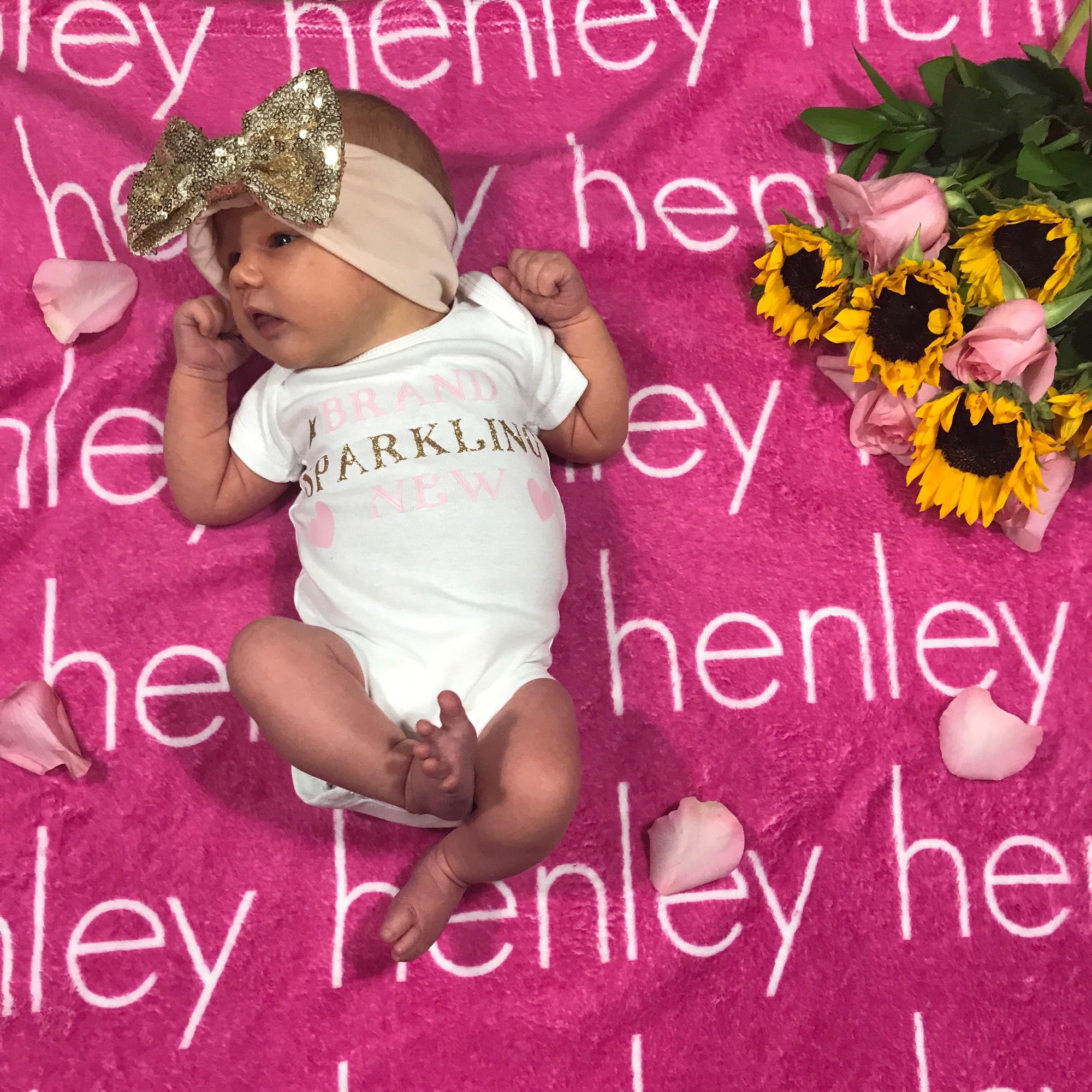 Eyesoul Personalized Name Baby Blanket – Super Soft Throw With Pink Dot & Elephant, 50x60 Inches, Custom Gift
